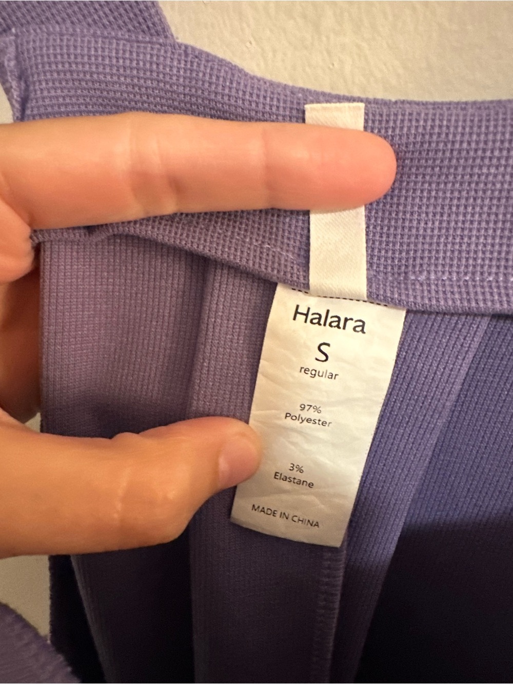 SOLD Halara Pockets Waffle Casual Overalls - Wide Leg in Mellow Purple - Picture 9 of 10